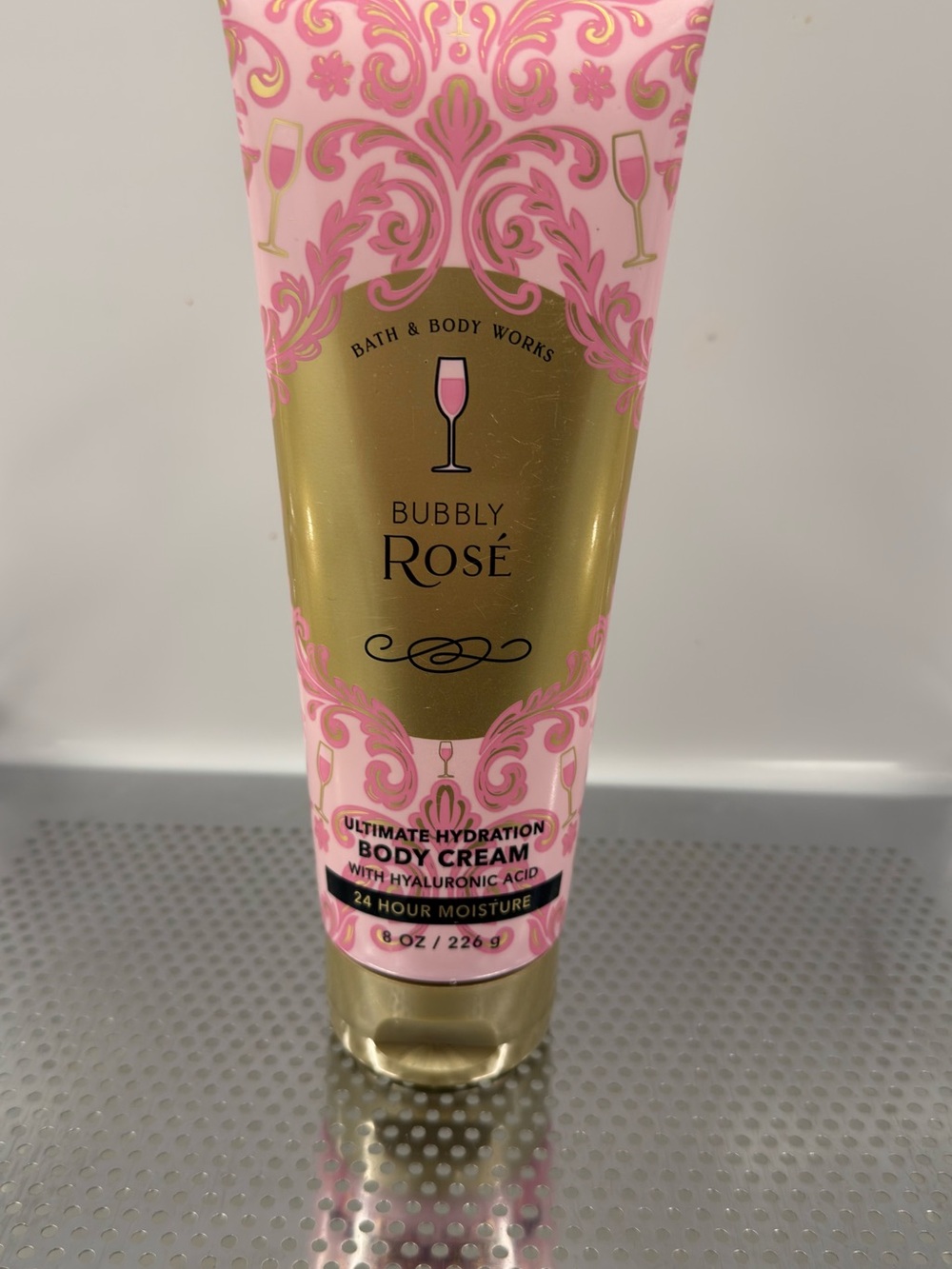 Bath & Body Works Bubbly Rosé Hydration Body Cream - Pink & Gold